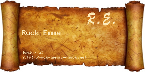 Ruck Emma névjegykártya